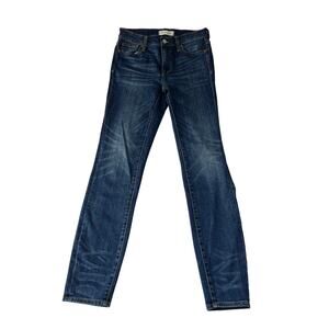 Madewell Size 27 High Riser Skinny Denim Jeans Medium Wash Dark Blue